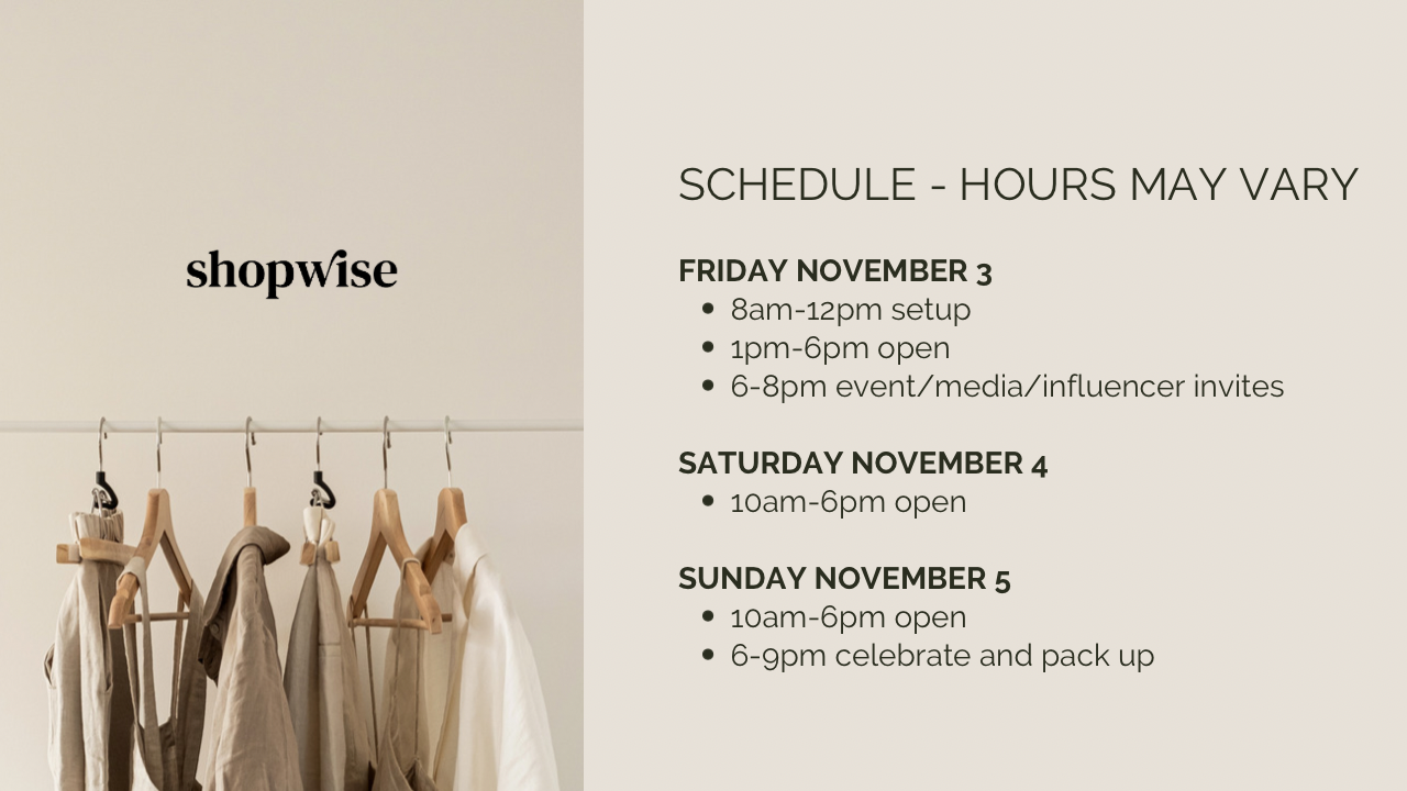 SHOPWISE POP-UP VENDOR REGISTRATION