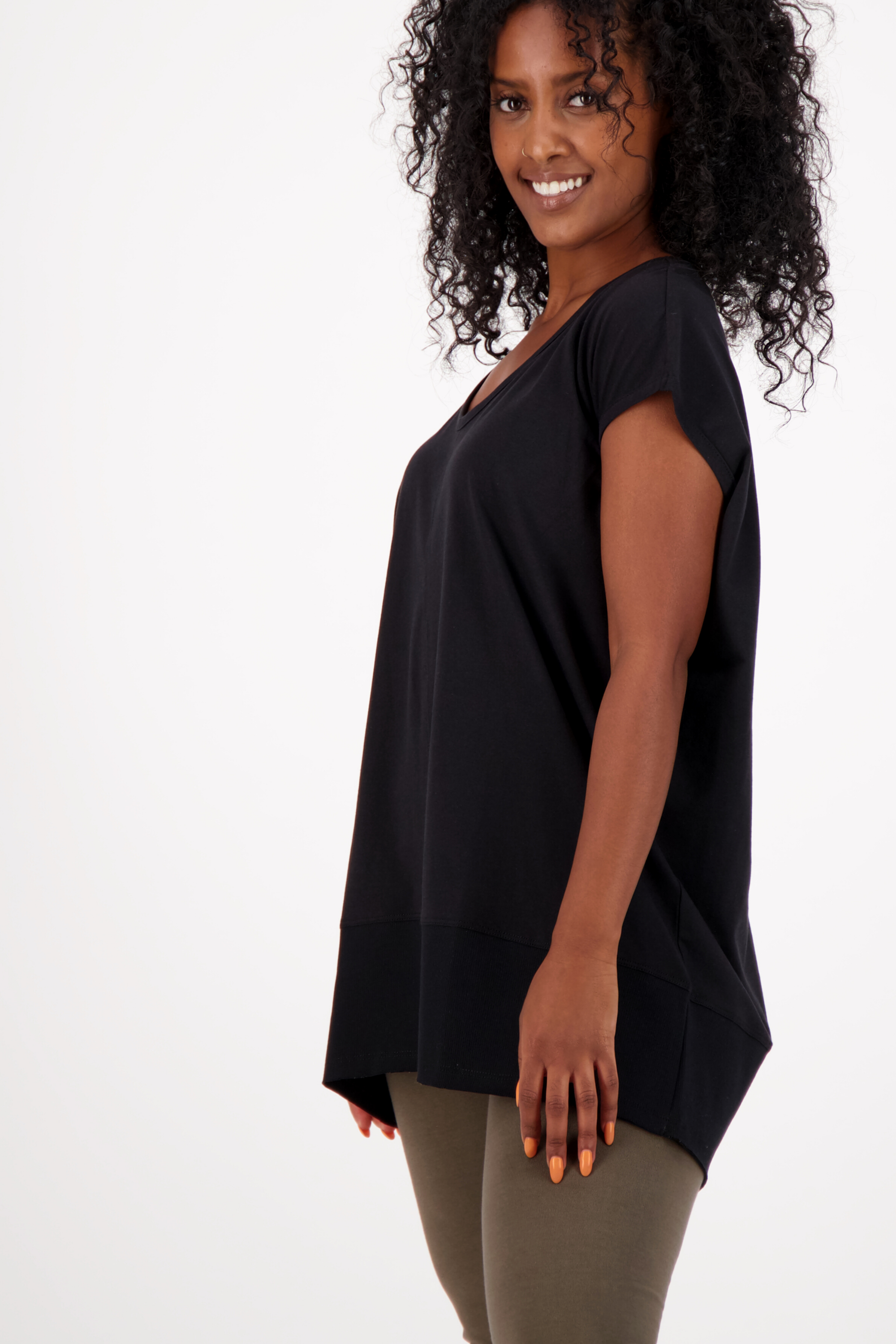womens sustainable Black tunic