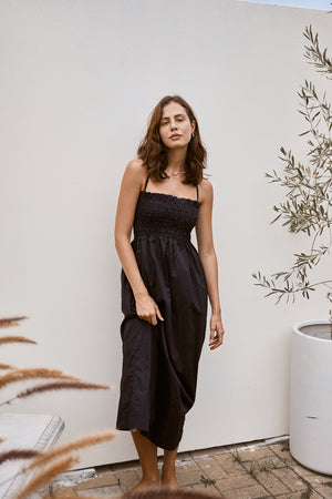 Lace Up Midi Dress