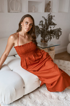 Lace Up Midi Dress