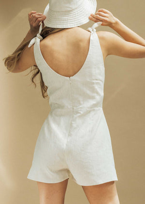 Our Mallee Romper in Sand. Showing off the beautiful backside.
