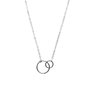 silver circle pendant friendship necklace