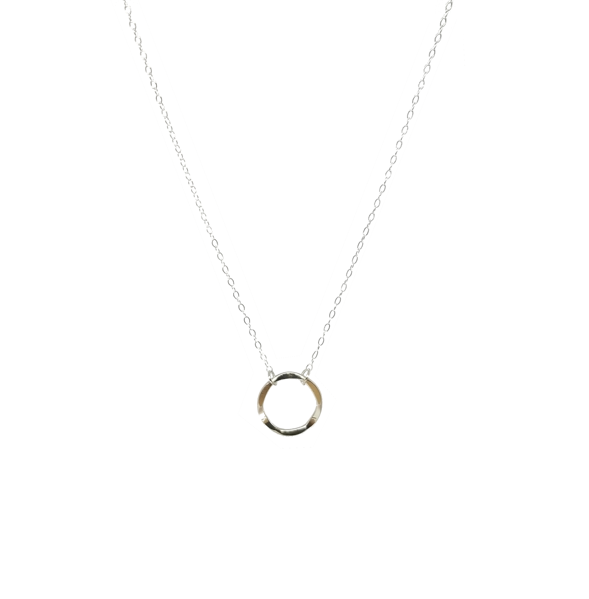 Gold circle short necklace by kind karma