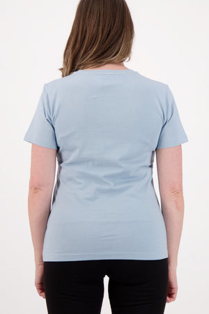 women sky blue t shirt 100% organic cotton