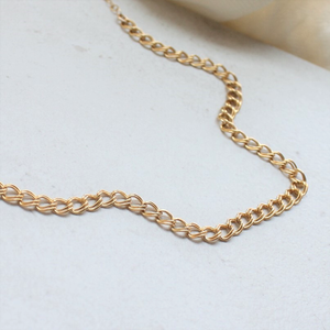 Double Curb Chain Anklet