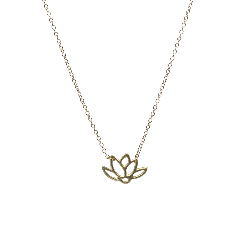 gold lotus necklace