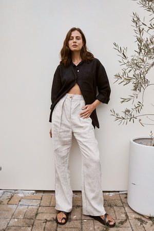 Pleated Zip Trousers