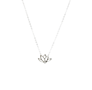 silver lotus necklace